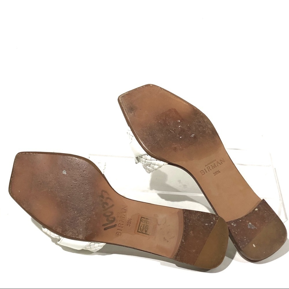 Alexandre Birman Clarita Bow Woven Leather Flats Slides Mule Sandals Size 36.5 - Picture 10 of 12